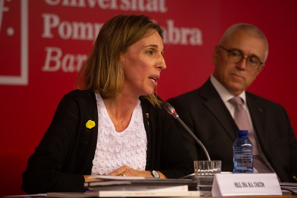Maria Àngels Chacón during his speech