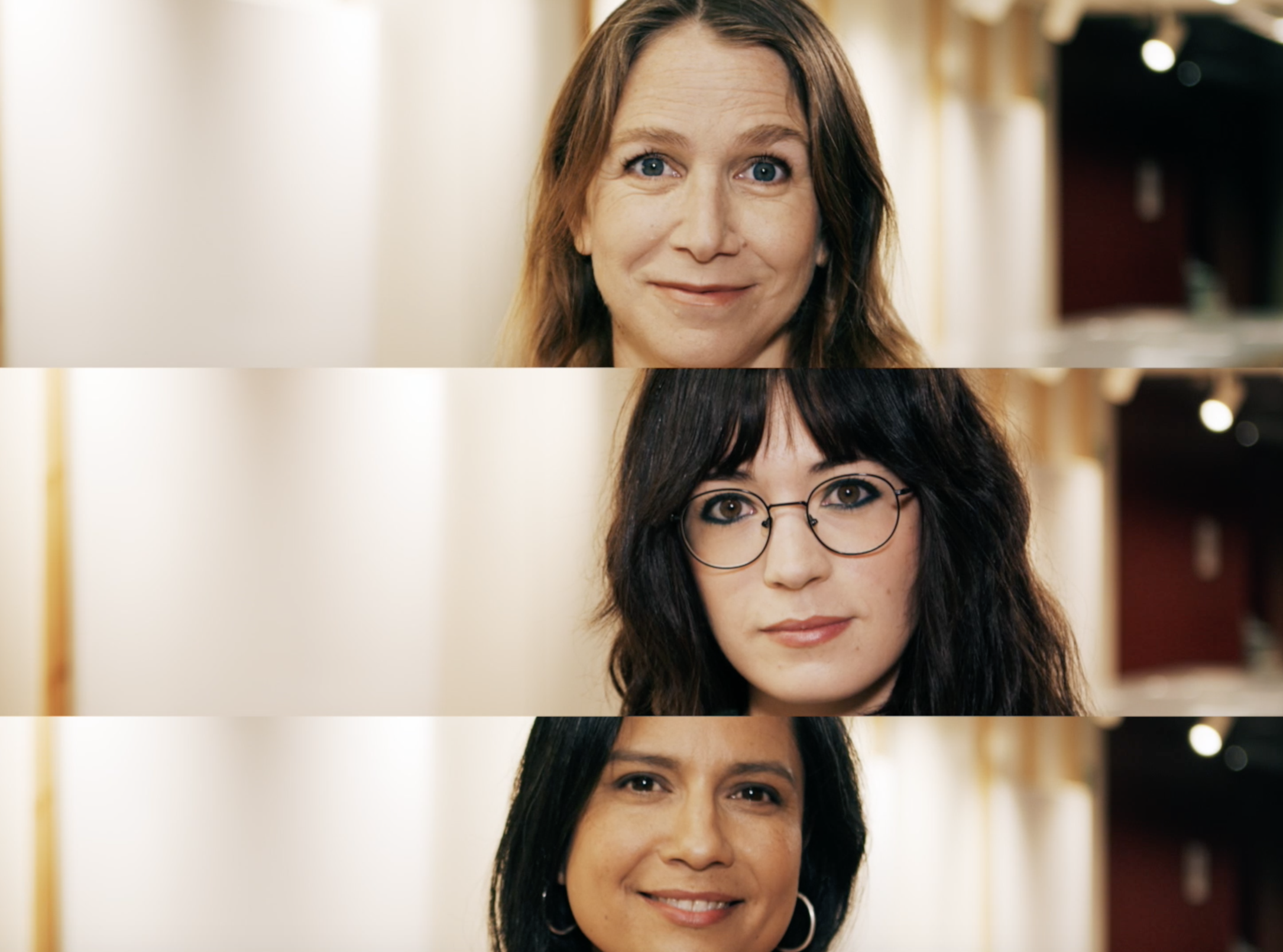 Marta Conde, Gemma Barricarte i Érika Zárate, les ponents del debat. Imatge inicial - Marta Conde, Gemma Barricarte i Érika Zárate, les ponents del debat.