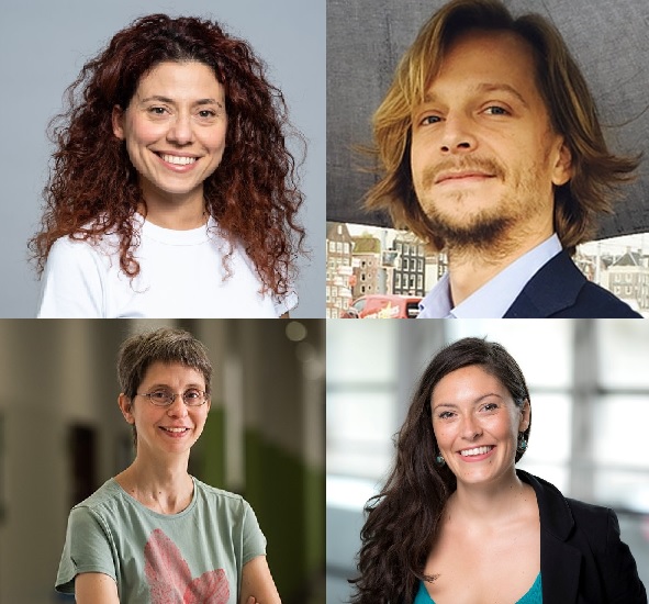 Left to right and top to bottom: Konstantina Kilteni, Geert Mesters, Gemma Cirac-Claveras i Elisabetta Aurino Imatge inicial - Left to right and top to bottom: Konstantina Kilteni, Geert Mesters, Gemma Cirac-Claveras i Elisabetta Aurino